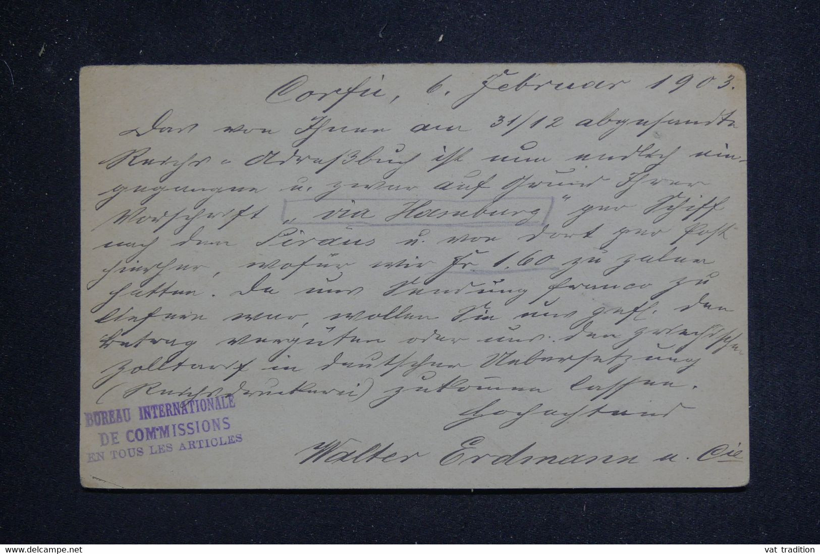 GRECE - Entier Postal De Corfou Pour L'Allemagne En 1903 - L 131668 - Enteros Postales