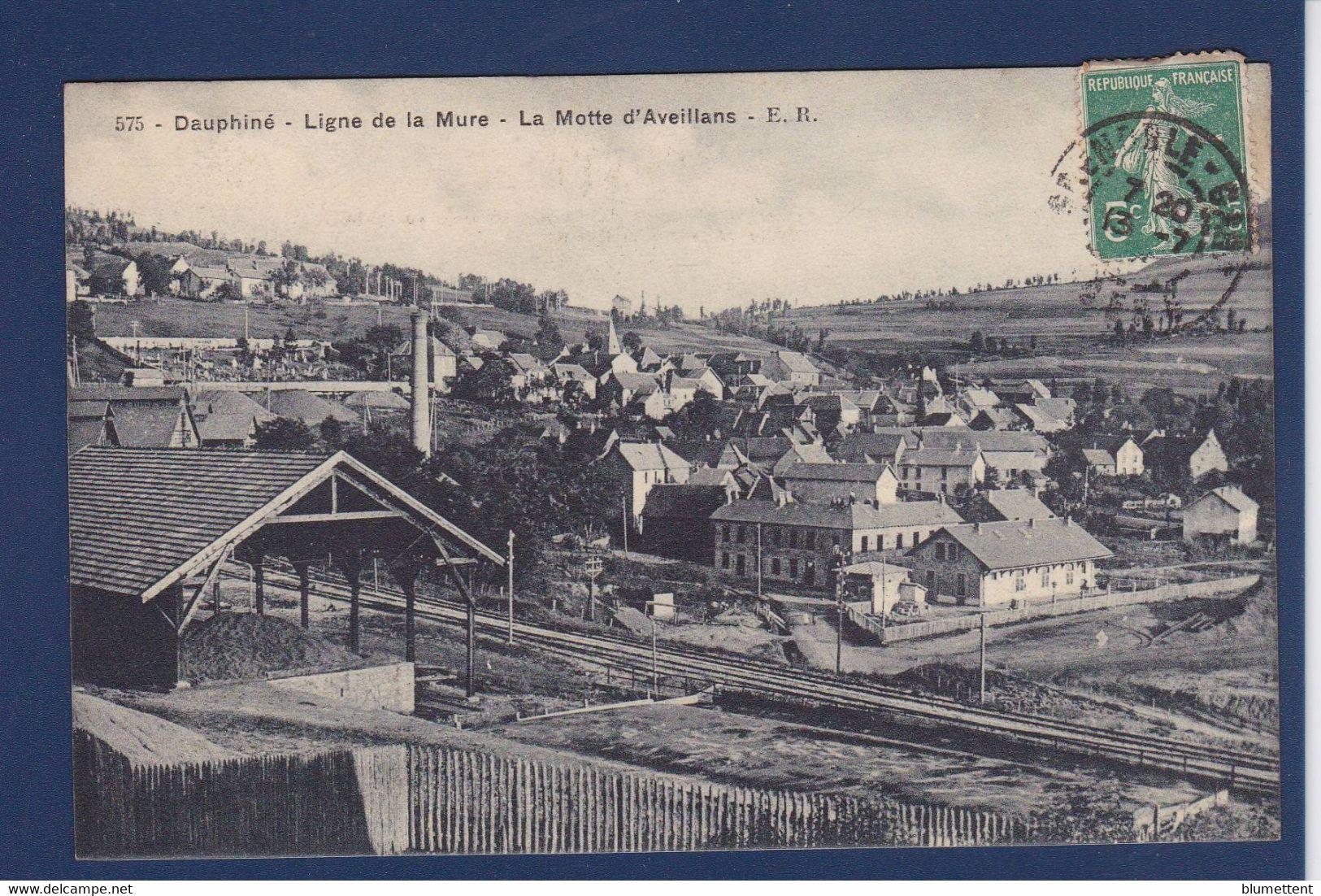 CPA [38] Isère > La Mure Gare Chemin De Fer Station La Motte D'Aveillans Circulé - La Mure