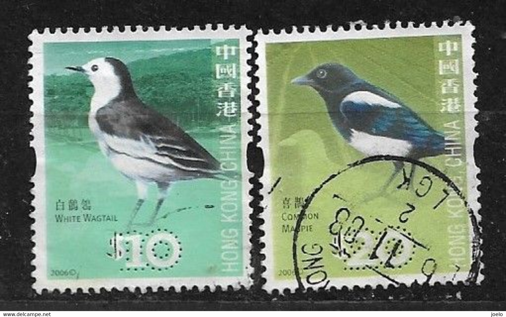 HONG KONG 2006 BIRDS $10 & $20 PAIR - Used Stamps