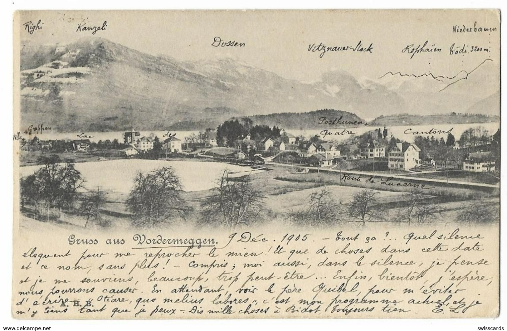 Gruss Aus VORDERMEGGEN 1905 - Meggen