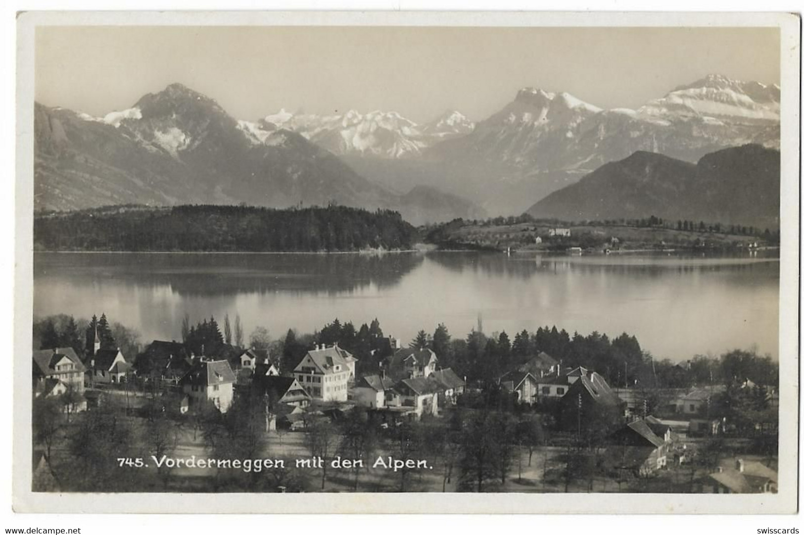 VORDERMEGGEN:: Teilansicht Am See, Foto-AK ~1930 - Meggen