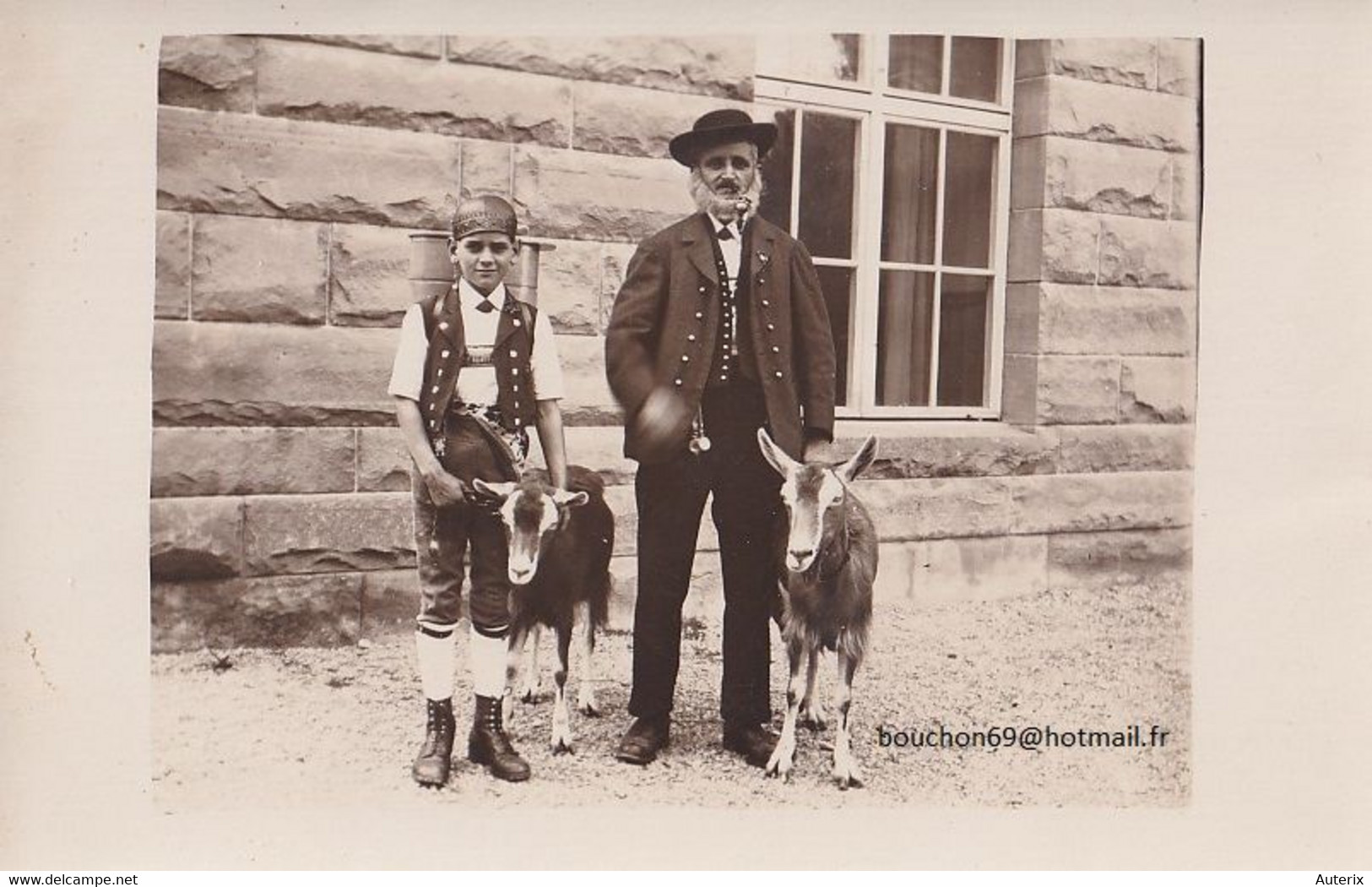 Suisse  Fribourg - Armaillis Et Chevres Fribourg Toggenburger Ziegen Goat Carte-photo - Fribourg