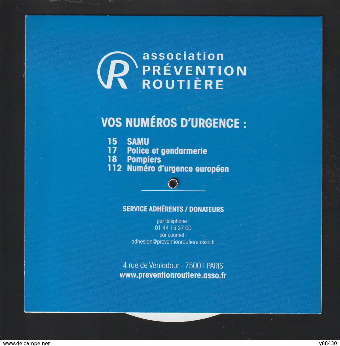 Disque De Stationnement  Neuf  - Association PRÉVENTION ROUTIÈRE - 3 Scannes - Supplies And Equipment