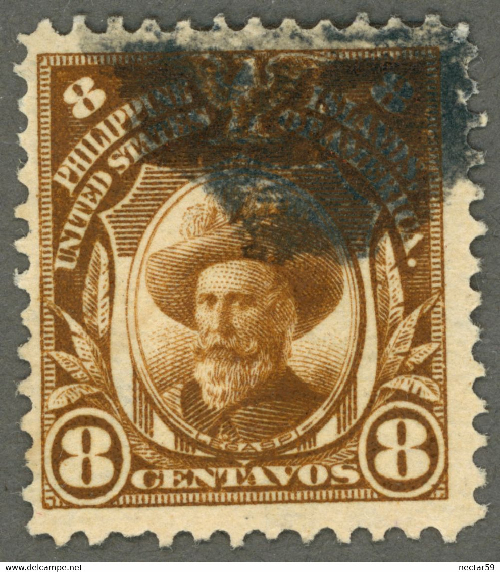 USA PHILIPPINES 1917 MNH Yt: PH 207A NO WATERMARK, Miguel Lopez De Legazpi, Basque-Spanish Conquistador, Used-Hinged - Filipinas