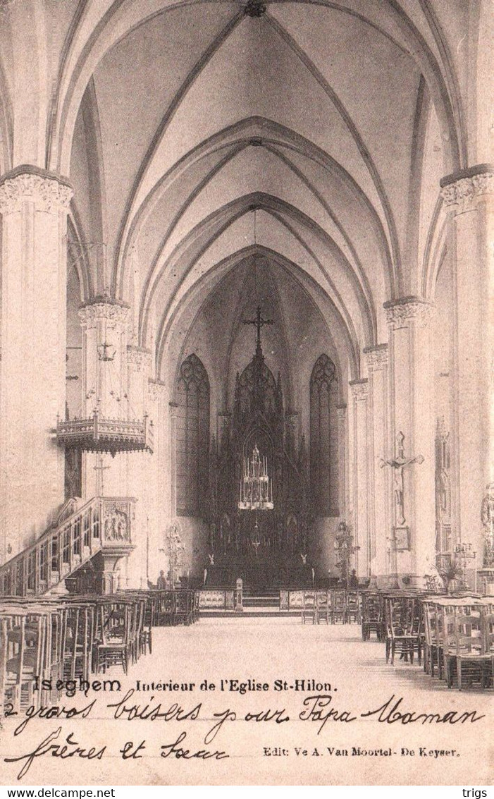 Iseghem - Intérieur De L'Église St. Hilon - Izegem