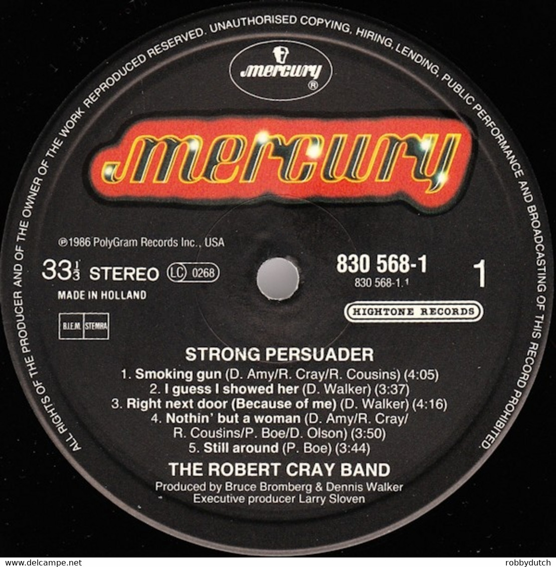 * LP *  ROBERT CRAY - STRONG PERSUADER (Holland 1986) - Blues