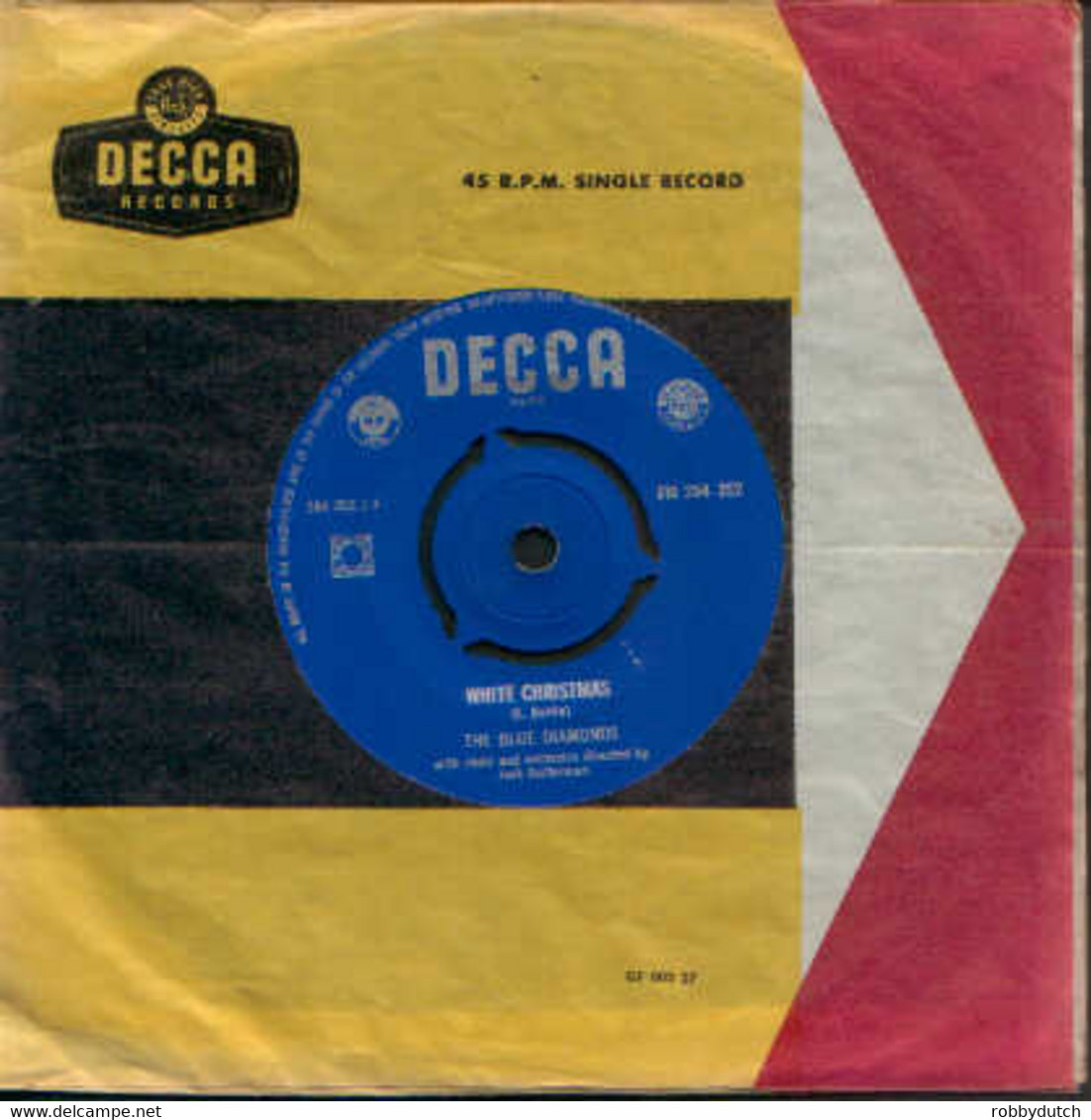 * 7" * THE BLUE DIAMONDS - WHITE CHRISTMAS / WINTER WONDERLAND (Holland 1960 EX-) - Kerstmuziek