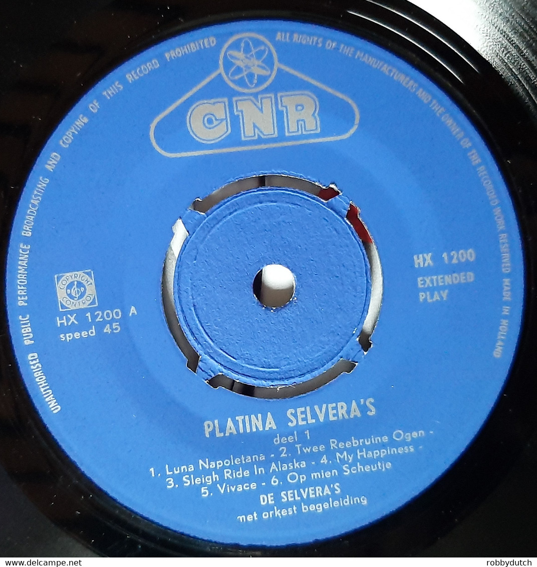 * 7" EP *  DE SELVERA'S - PLATINA SELVERA'S (Holland 1961 EX-) - Autres - Musique Néerlandaise