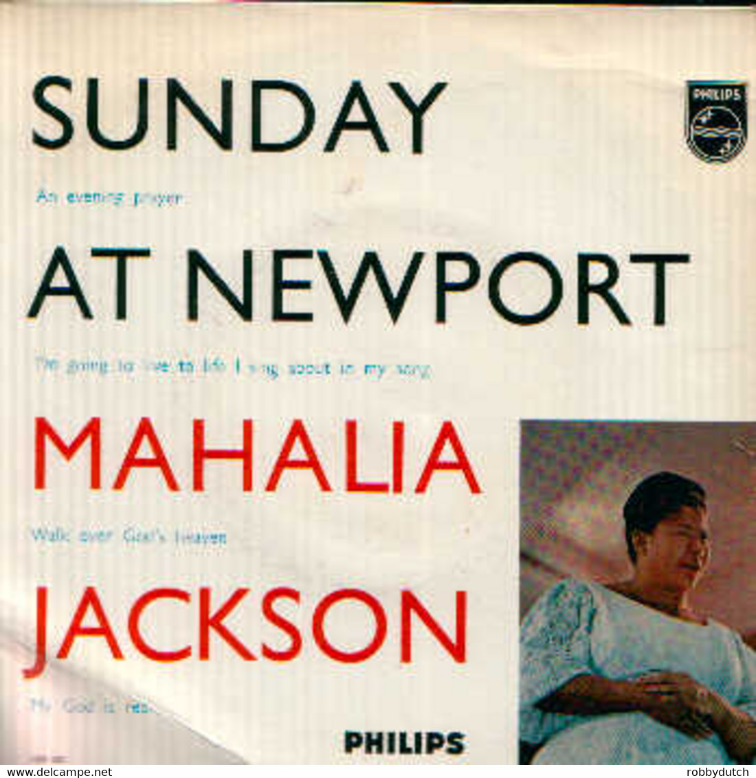 * 7" EP *  MAHALIA JACKSON - SUNDAY AT NEWPORT (Holland 1958 EX-!) - Religion & Gospel