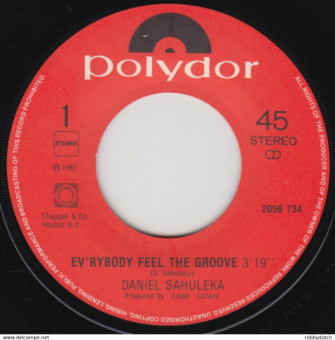 * 7"  "   DANIEL SAHULEKA - EV' RYBODY FEEL THE GROOVE (Holland 1981 EX!!) - Soul - R&B