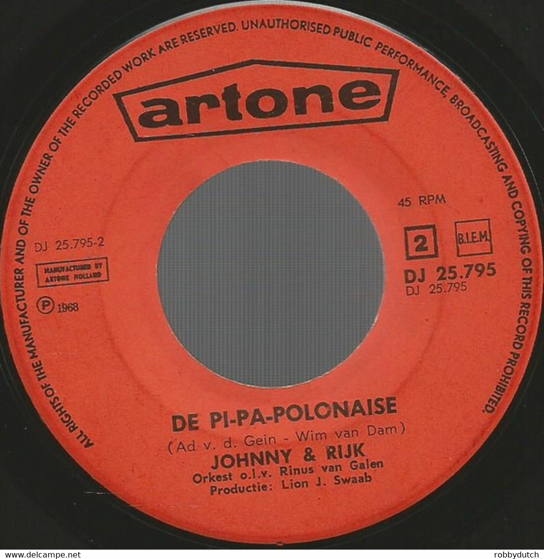 * 7"  *  JOHNNY & RIJK - PA WIL NIET IN BAD (Holland 1968) - Altri - Fiamminga