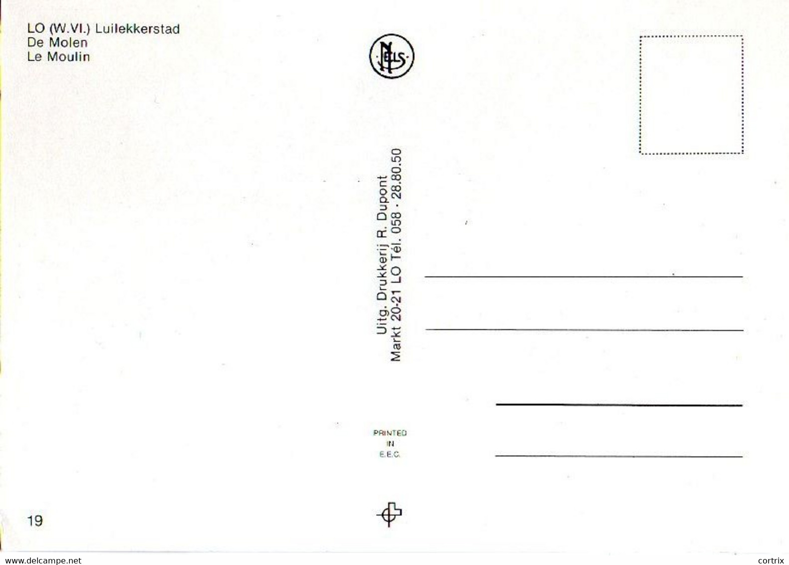 Postkaart Lo - De Molen - Lo-Reninge