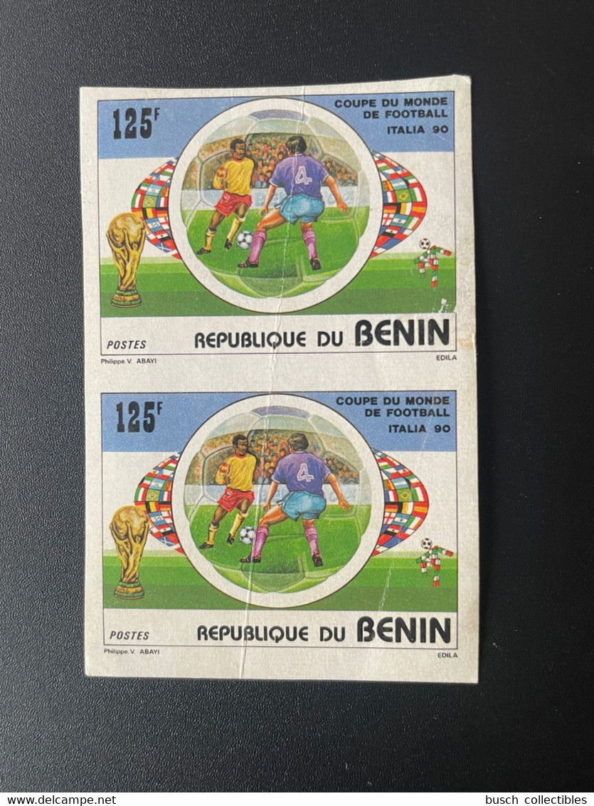 Benin 1990 Mi. 495 IMPERF ND FIFA Football World Cup Coupe Du Monde Soccer Fußball Italie Italy Italia - 1990 – Italië