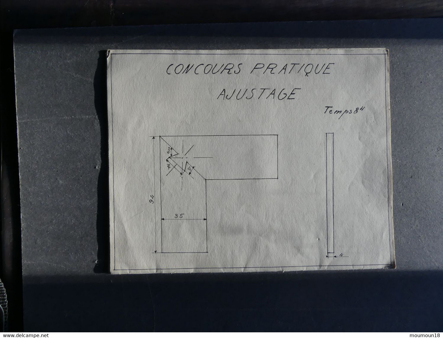 Concours Pratique Ajustage Années 1940 8 Feuillets - Other Plans