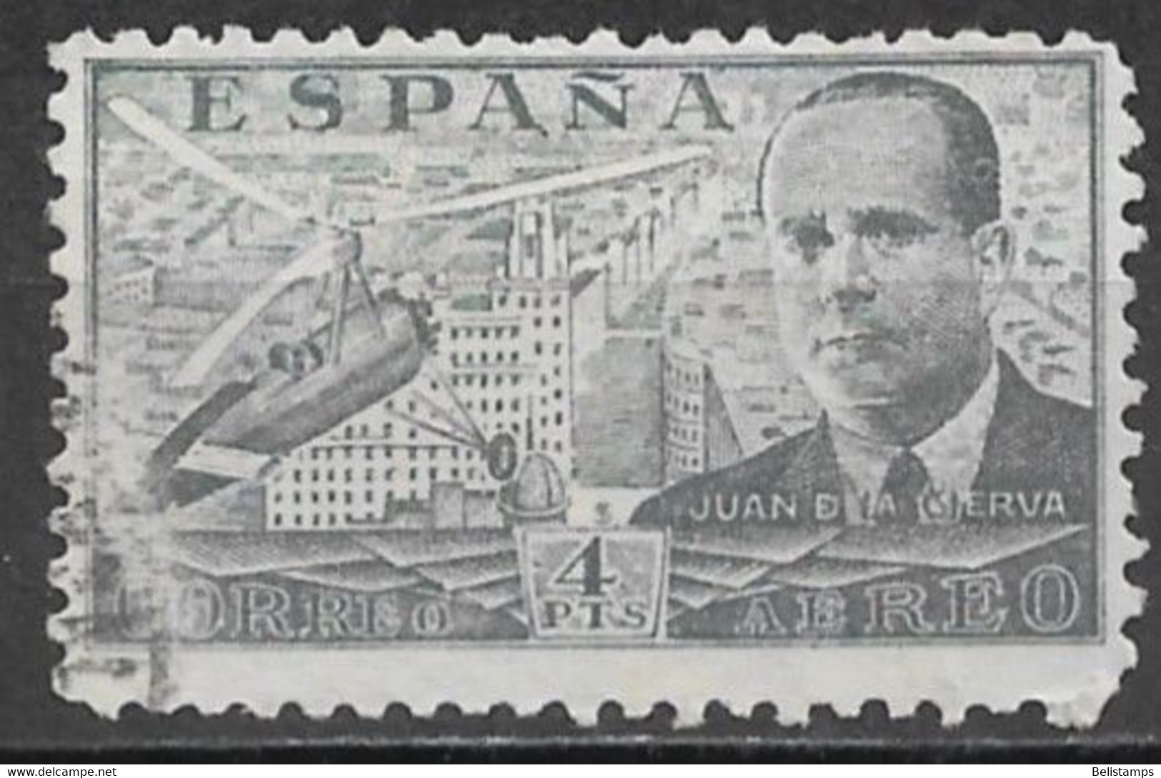 Spain 1941. Scott #C115 (U) Juan De La Cierva (1895-1936), Inventor Of The Autogiro - Used Stamps