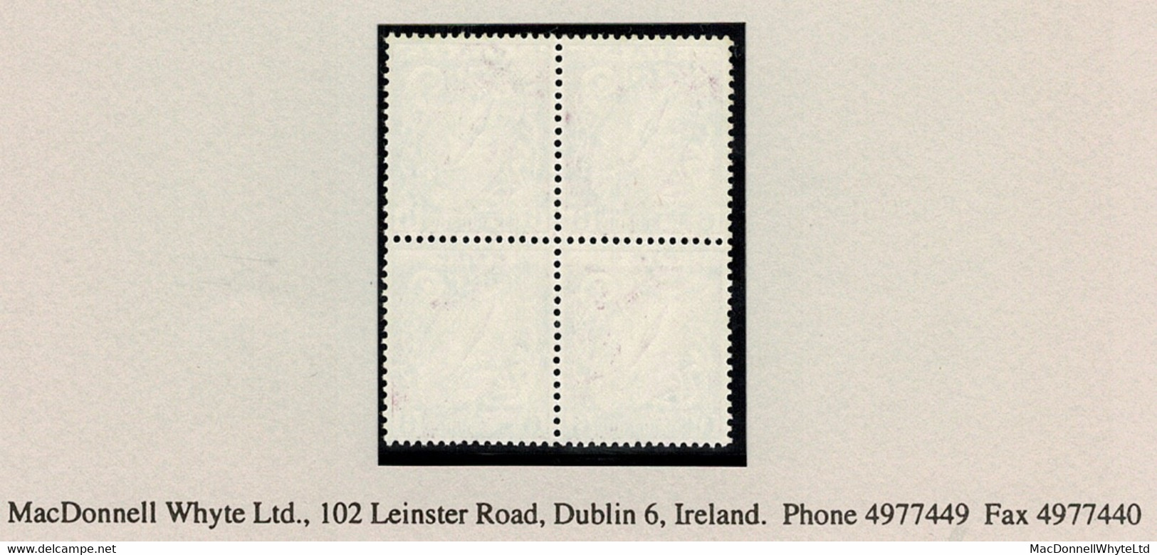 Ireland 1922-35 Watermark SE 6d Claret, Block Of 4 Brilliantly Fresh Unmounted Mint Never Hinged - Neufs