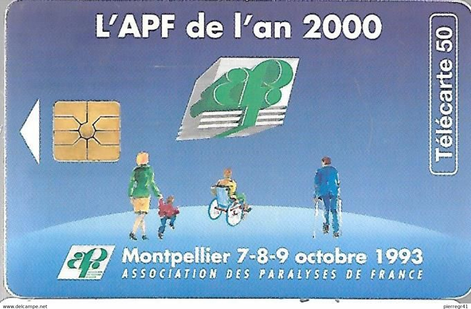 CARTE-PUCE-PRIVEE-PUBLIC-50U-GEMA-09/93-En749-APF AN 2000-V° N° Série B38105002-R°Glacé-Utilisé-TBE-Exite 2 Séries  5001 - 50 Unità  