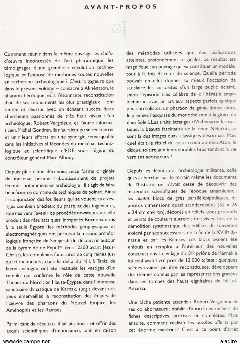 AMENOPHIS IV Et Les Pierres Du Soleil - Akhenaton Retrouvé - Robert Vergnieux Et Michel Gondran - Arthaud - 1997 - History