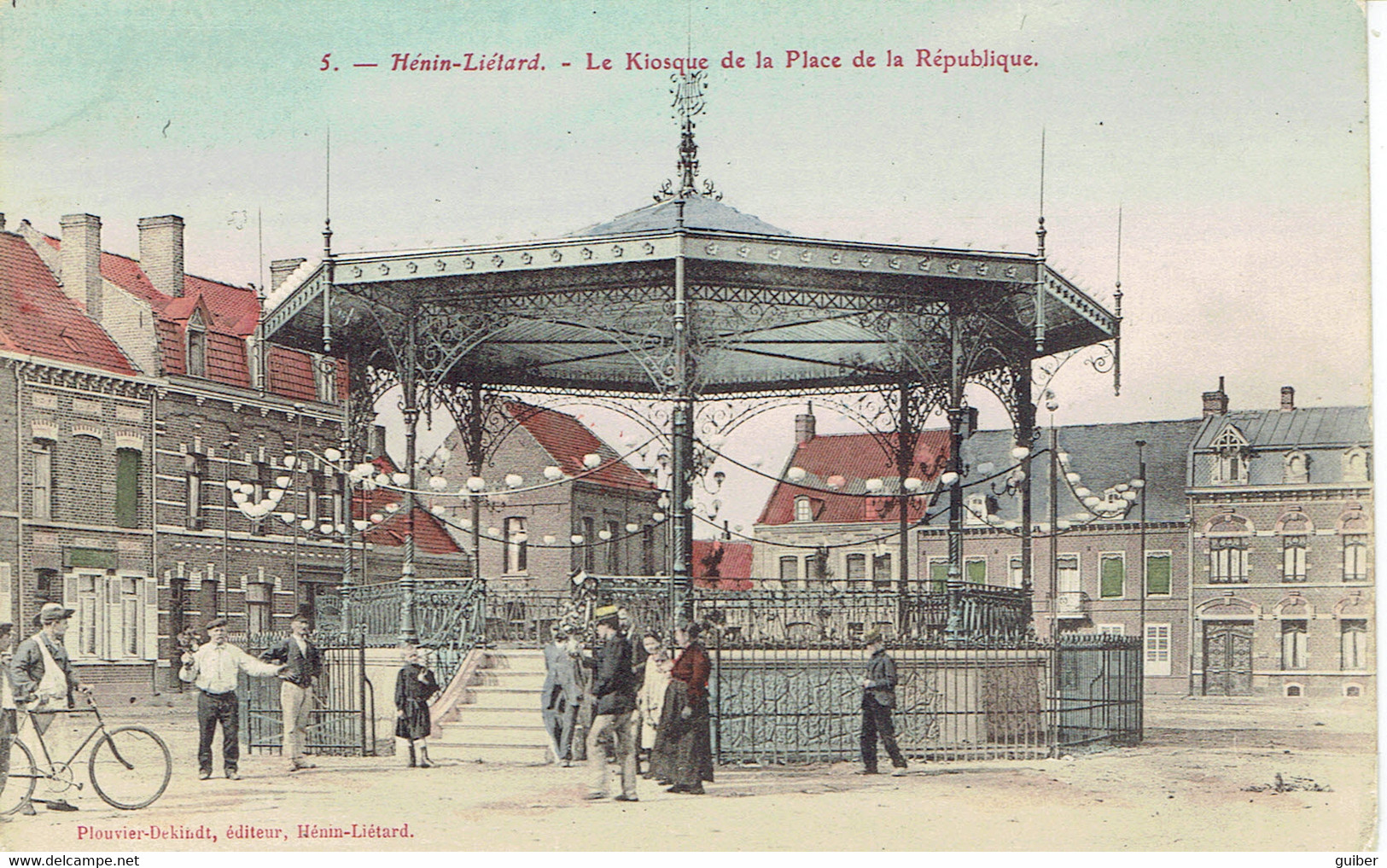 62 Henin Lietard Le Kiosque De La Place De La Republique Animation Couleur - Henin-Beaumont