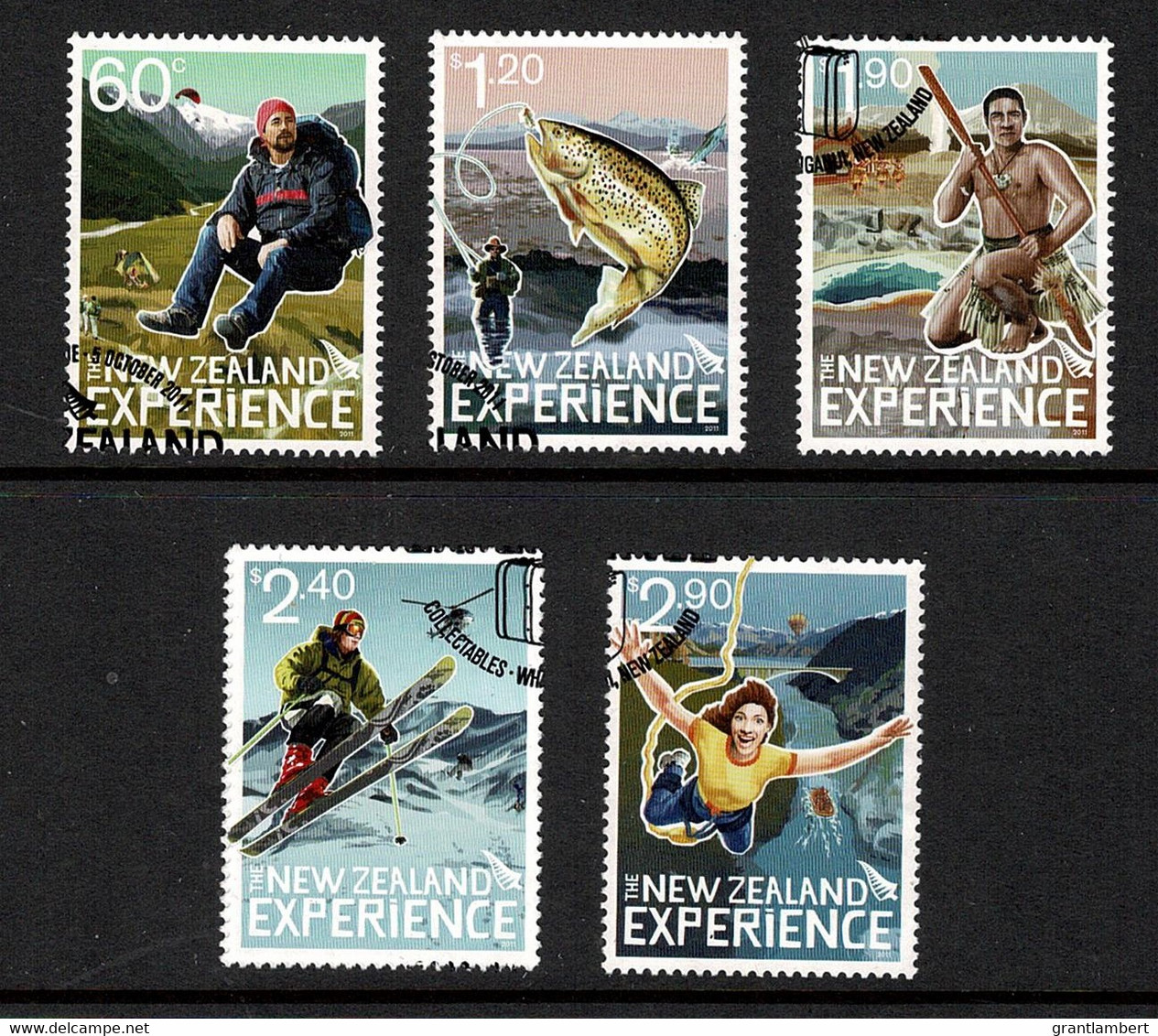 New Zealand 2011 The NZ Experience Five Values Used - Usados