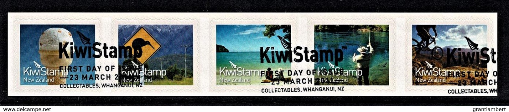 New Zealand 2011 Kiwi Stamp Set As Strip Of 5 Used/CTO - Oblitérés