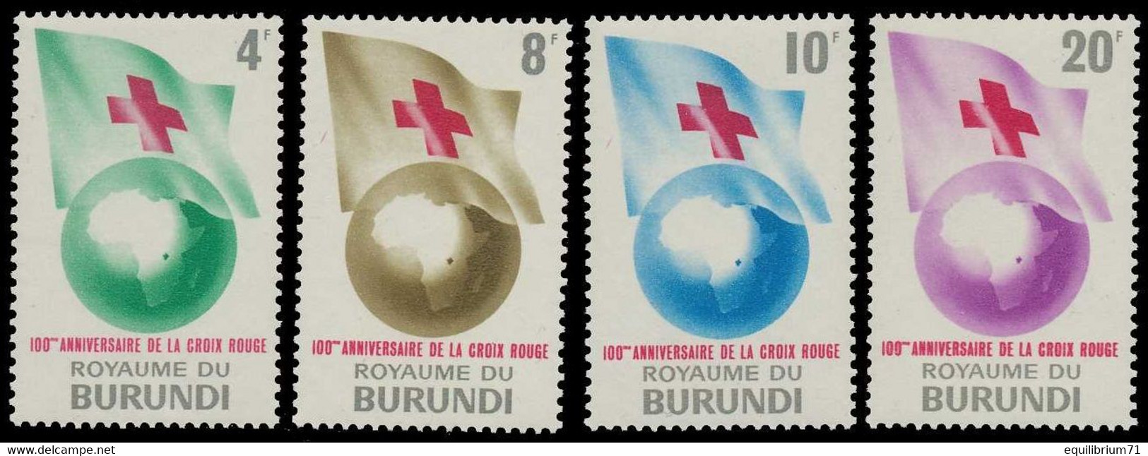 58/61** - Centenaire De La Croix-Rouge / 100e Verjaardag Van Het Rode-Kruis - BURUNDI - Timbres