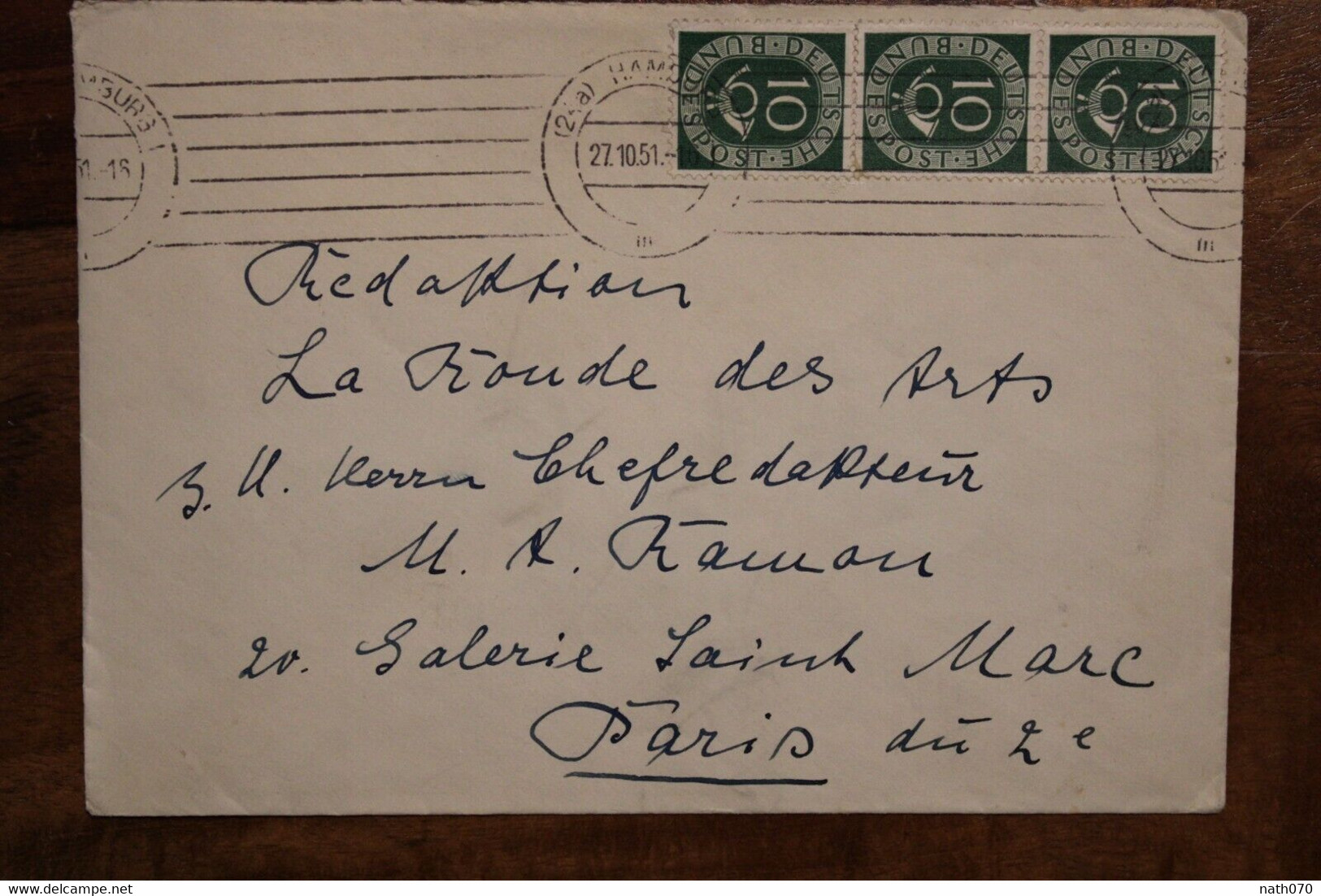 1951 Deutschland BRD Bund Posthorn Cover Briefe - Covers & Documents