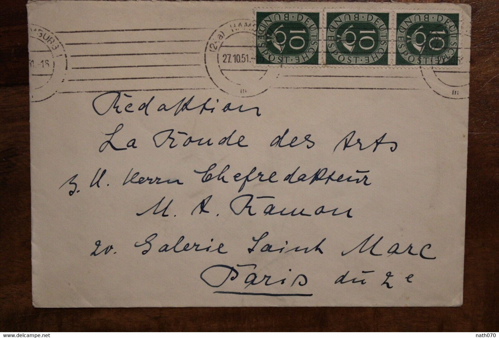 1951 Deutschland BRD Bund Posthorn Cover Briefe - Cartas & Documentos