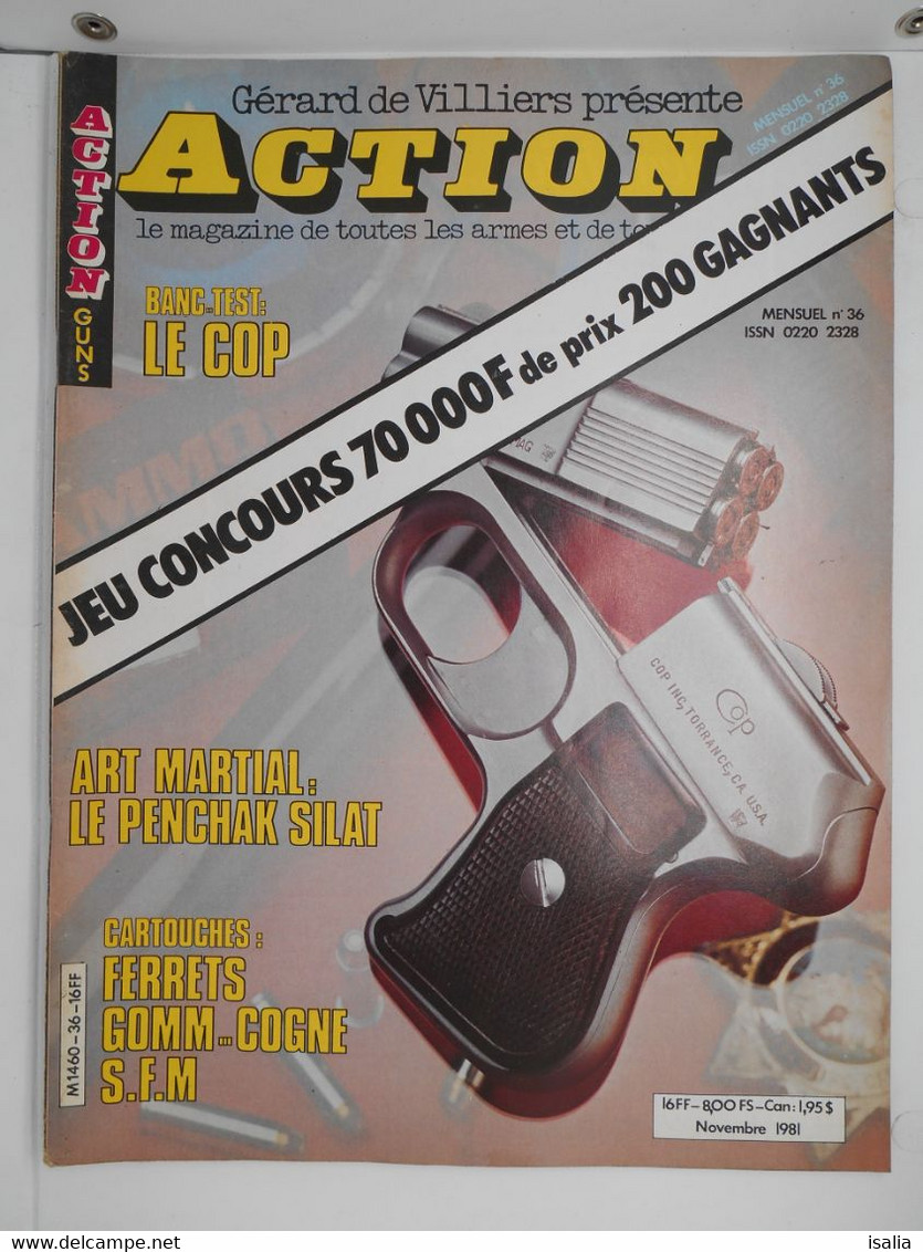 Revue Action Guns N°36 Cartouches Ferrets Gomm-cogne SFM - Autres & Non Classés