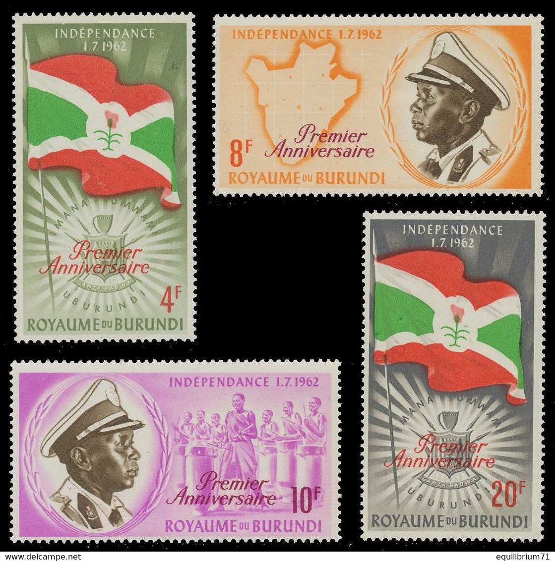 54/57** - Premier Anniversaire De L'indépendance / Eerste Verjaardag Van De Onafhankelijkheid - BURUNDI - Timbres