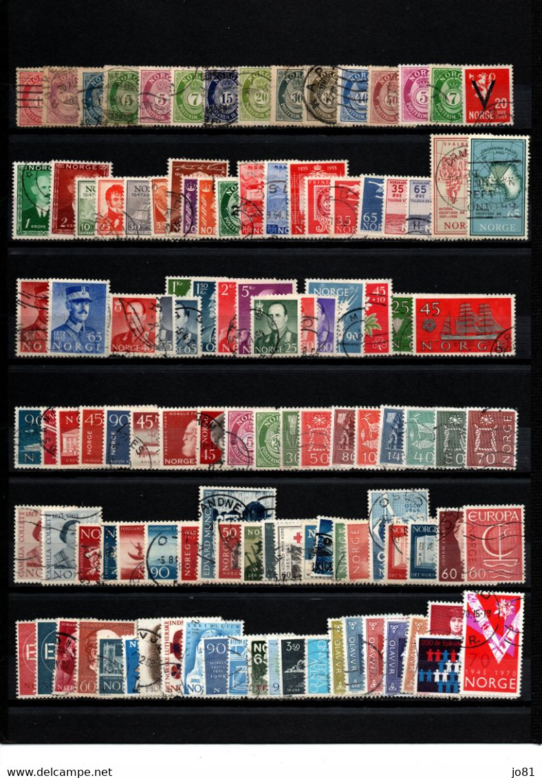 Norvège Lot De 108 Timbres Différents Tous état - Collections