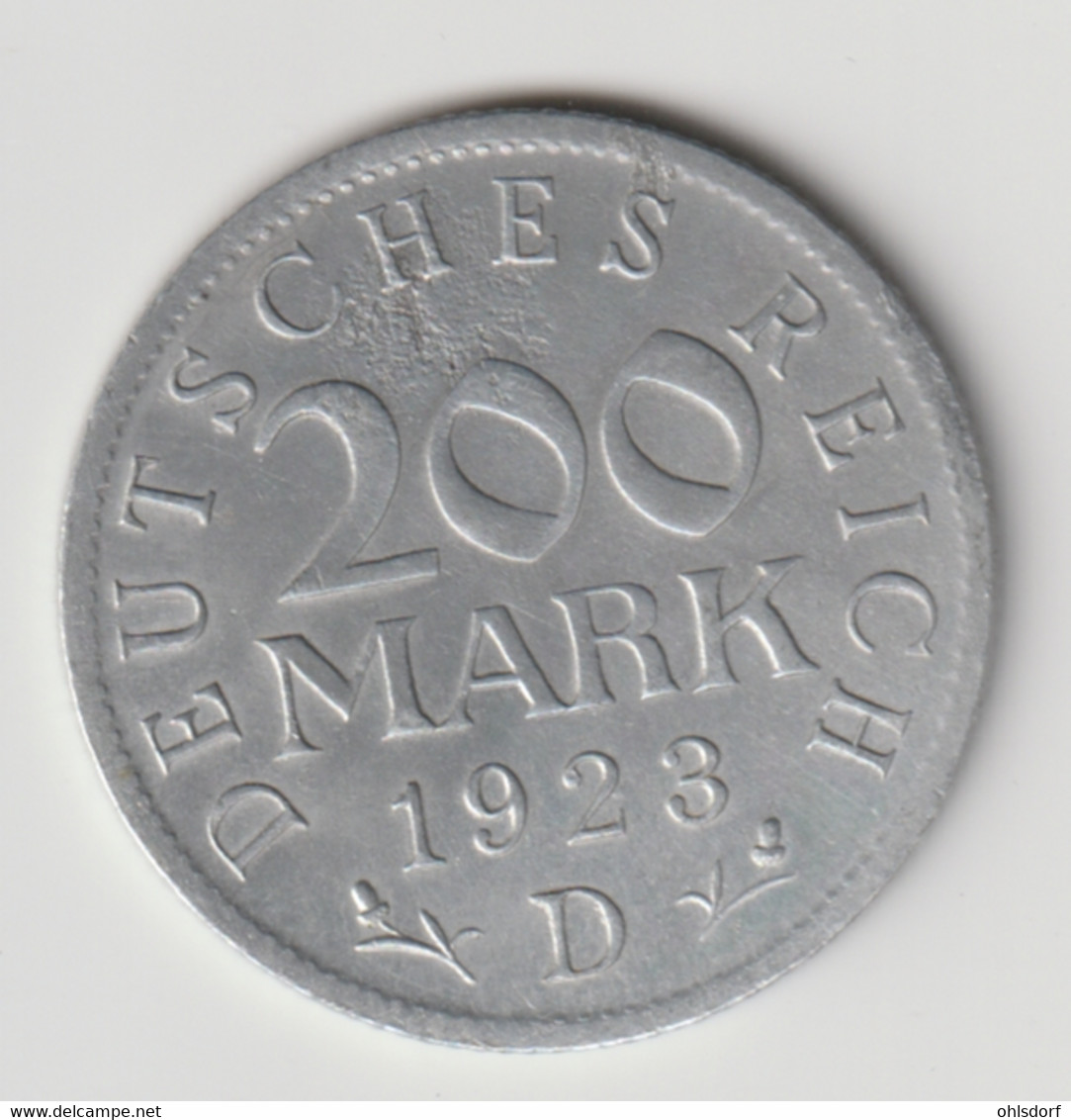 DEUTSCHES REICH 1923 D: 200 Mark, KM 35 - 200 & 500 Mark