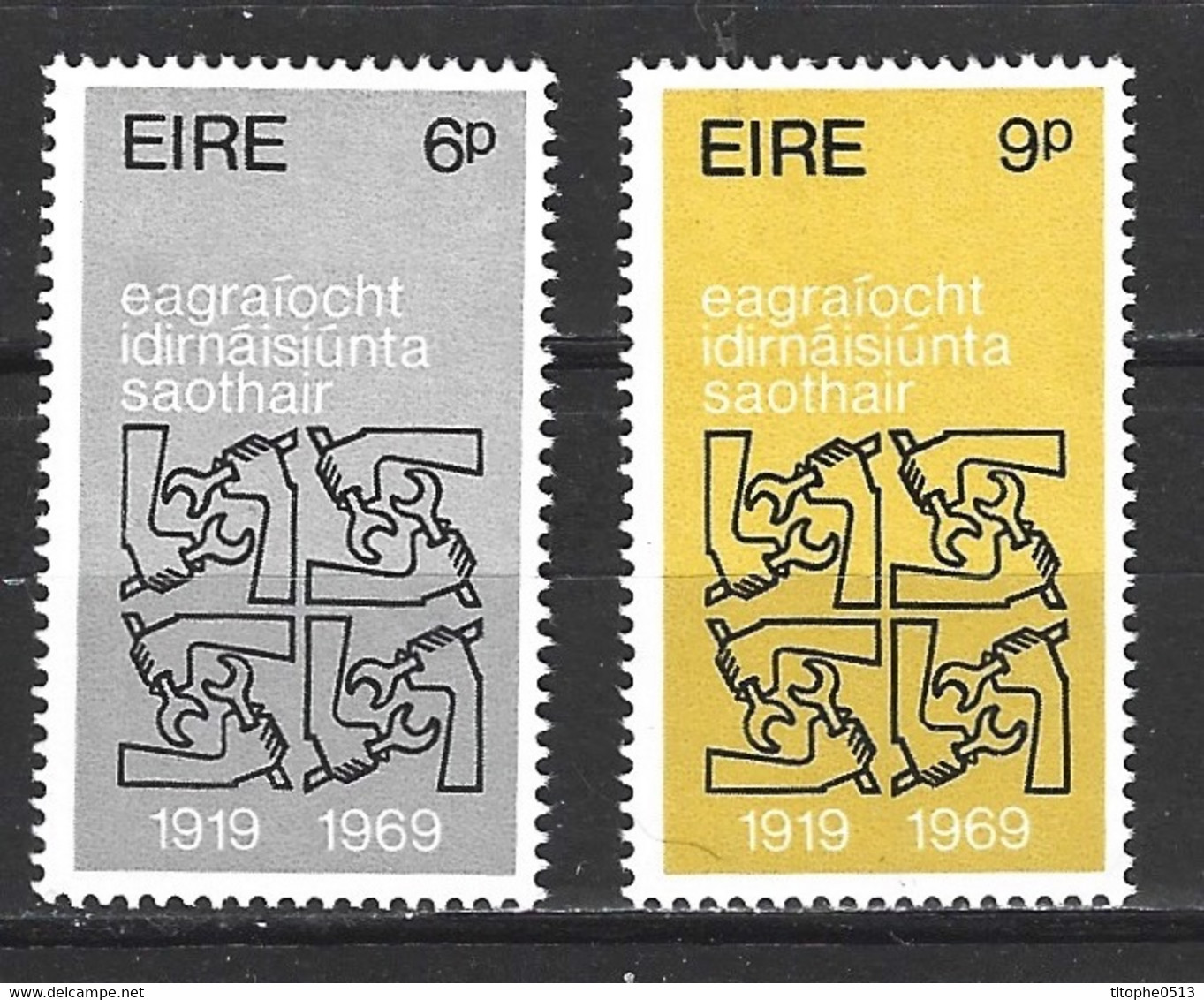 IRLANDE. N°234-5 De 1969. OIT. - IAO