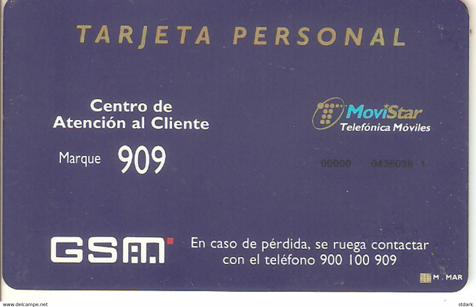 Spain-MoviStar Activa, GSM ,unused - Telefonica