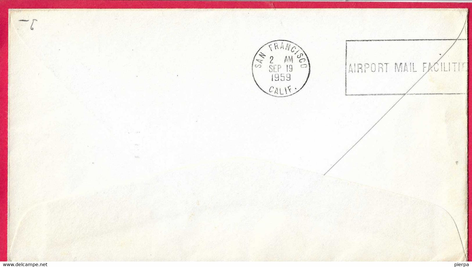 U.S.A - FIRST FLIGHT - JET MAIL SERVICE FROM NEW YORK TO SAN FRANCISCO * SEP.18.1959" - POSTA DA O.N.U. - Other & Unclassified