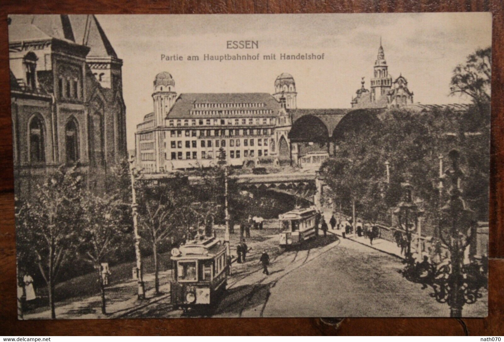 AK 1910's CPA ESSEN Hauptbahnhof Mit Handelshof Dr Reich Empire - Essen