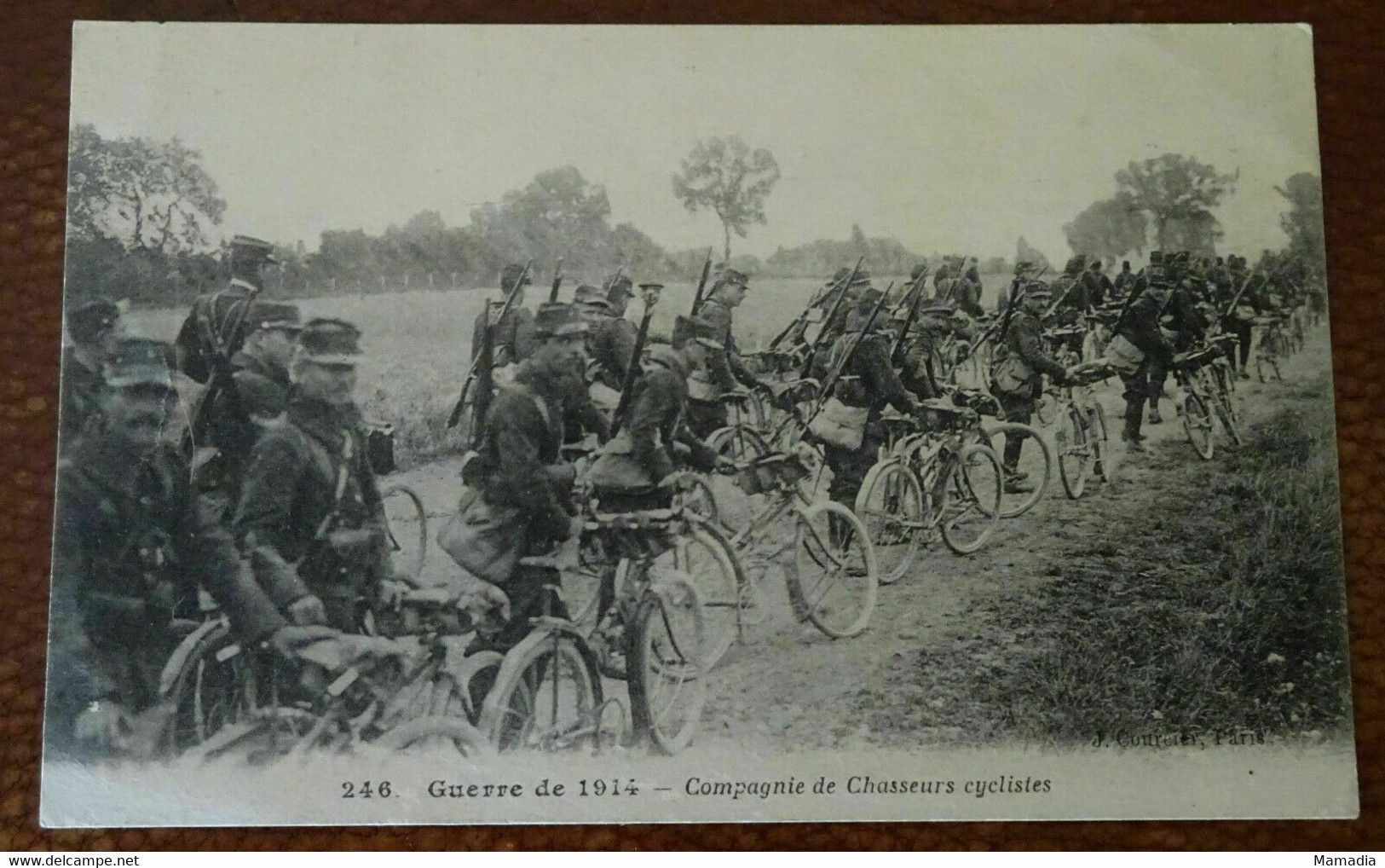 CARTE POSTALE ANCIENNE VELO CYCLE GUERRE 14-18 BATAILLON CHASSEURS CYCLISTES 1915 - War 1914-18