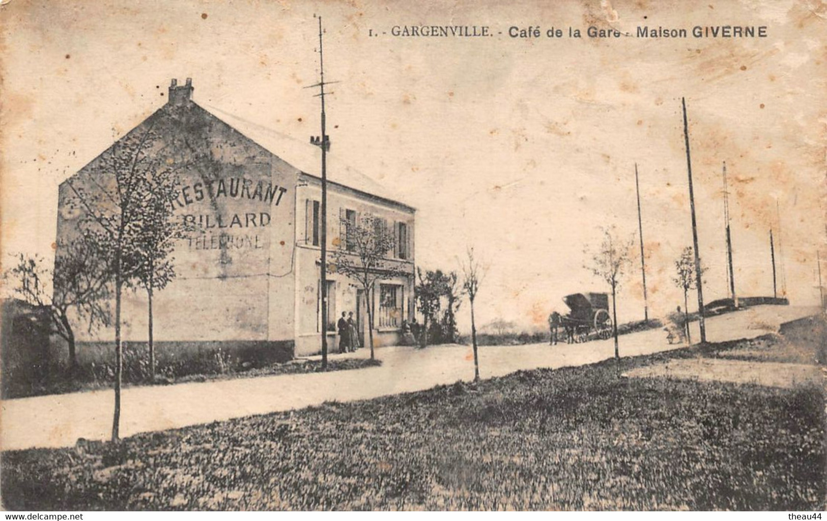 ¤¤  -   GARGENVILLE  -   Café De La Gare  -  Maison " GIVERNE "     -   ¤¤ - Gargenville