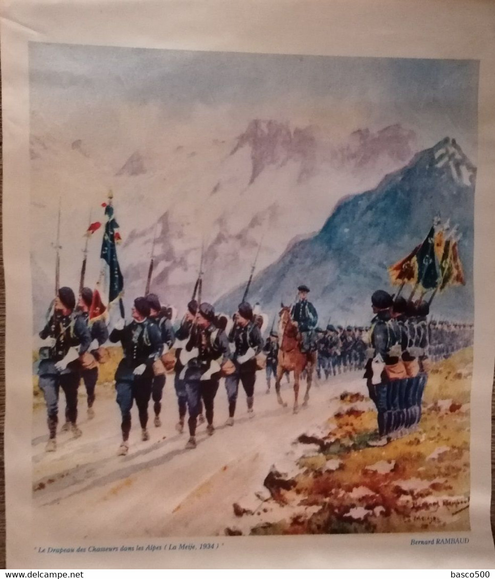 6 Grands CALENDRIERS FANIONS en Tissu MILITARIA 74 x 24 cm.