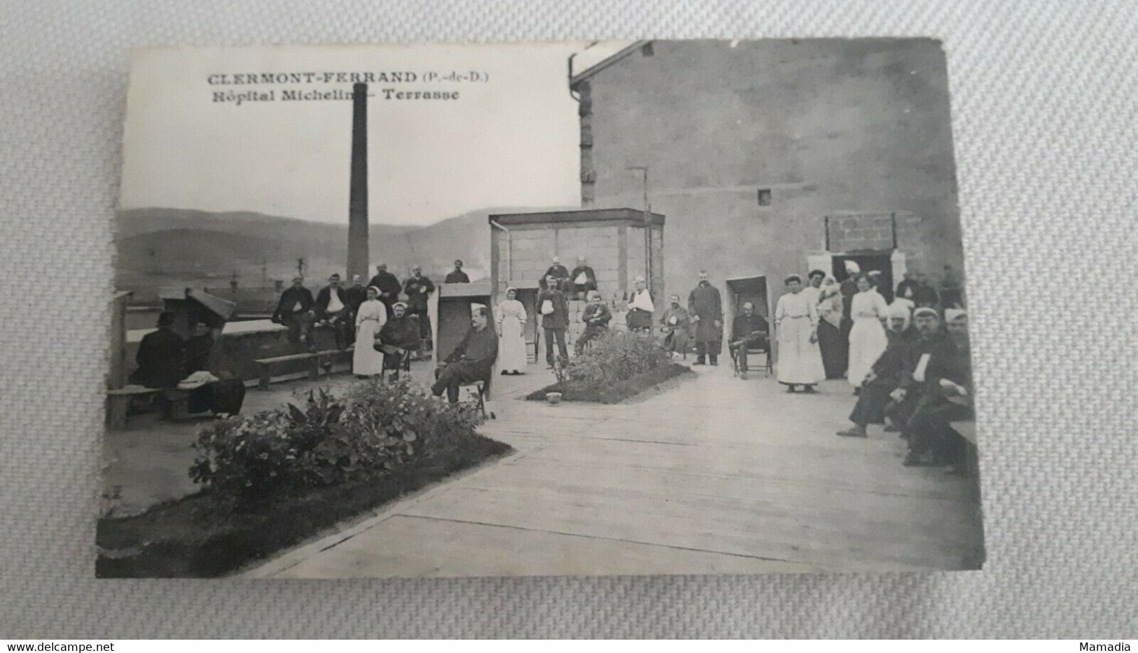 CARTE POSTALE ANCIENNE MICHELIN HOPITAL PNEUMATIQUES CLERMONT FERRAND 1914-1918 - Gesundheit