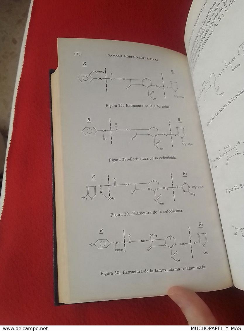 SPAIN LIBRO ANTIBIÓTICOS Y QUIMIOTERÁPICOS ANTIBACTERIANOS USO CLÍNICO 1984 DÁMASO, MORENO-LÓPEZ Y DAZA...VER FOTOS..... - Ciencias, Manuales, Oficios