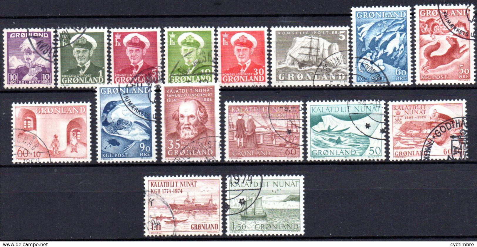 Groenland: 16 Timbres Différents - Lots & Serien