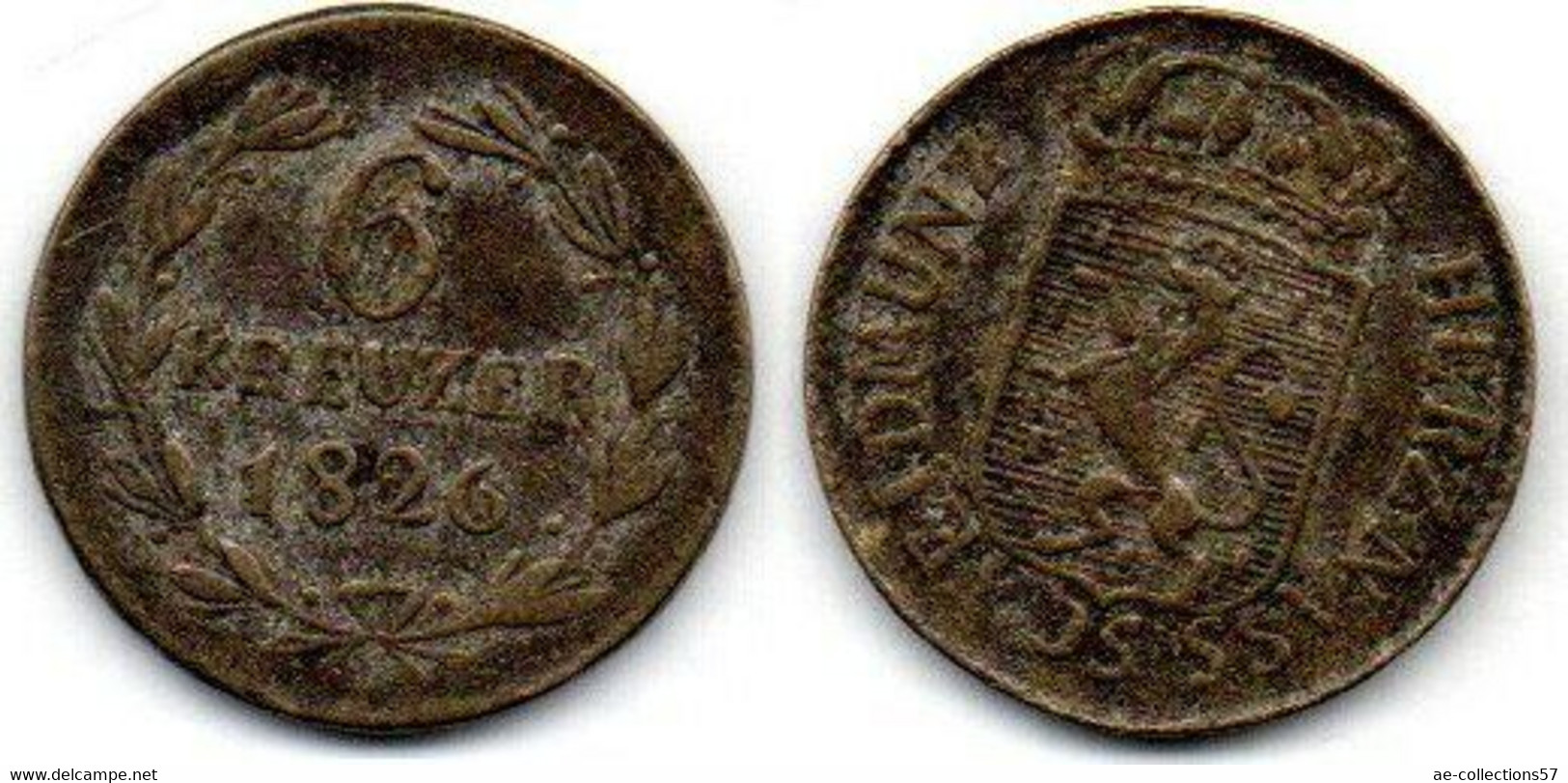 Nassau 6 Kreuzer 1826 TB - Small Coins & Other Subdivisions