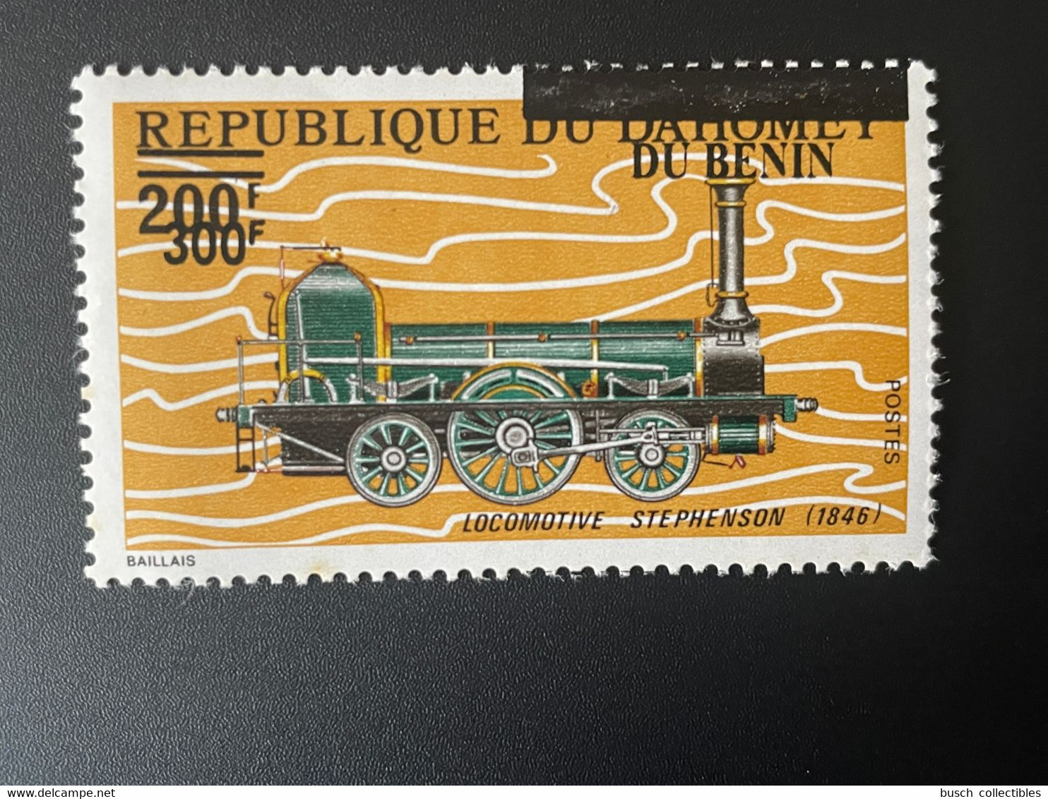 Benin 2007 - 2008 Mi. 1426 Surchargé Overprint Locomotive Stephenson Train Railways Eisenbahn Lokomotive - Benin – Dahomey (1960-...)