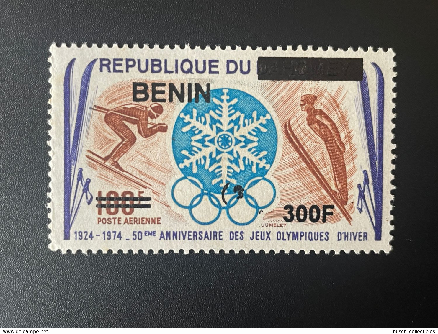Benin 2008 - 2009 Mi. 1569 Surchargé Overprint 50e Anniversaire Jeux Olympiques Hiver Winter Olympic Games Olympia Ski - Bénin – Dahomey (1960-...)