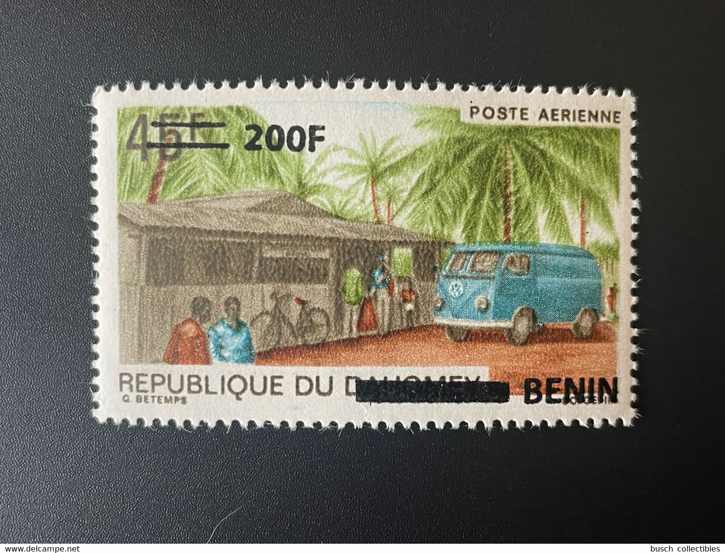 Benin 2008 - 2009 Mi. 1524 Surchargé Overprint VW Volkswagen Van Auto Vélo Fahrrad Bicycle Voiture Transport - Benin – Dahomey (1960-...)