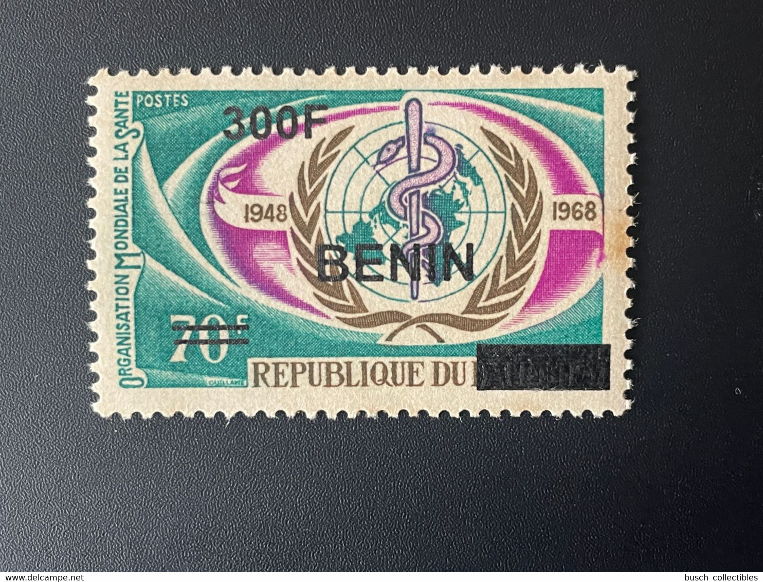 Benin 2009 Mi. 1604 Surchargé Overprint Organisation Mondiale De La Santé OMS WHO Health 1948 1968 - Bénin – Dahomey (1960-...)