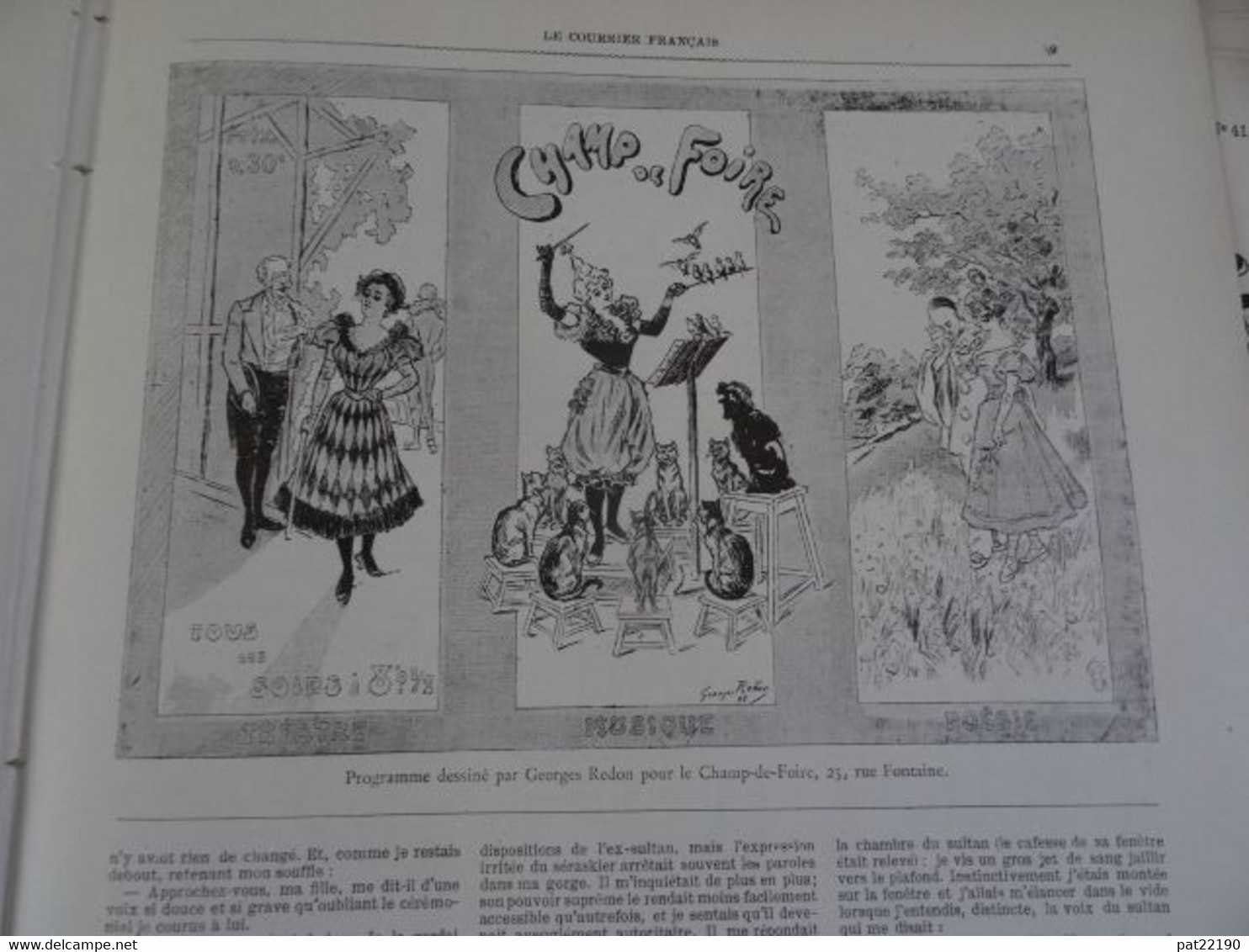 Revue Le Courrier Français 1898 Willette Publicités Menu Poule Au Pot Jules Roques Portrait Georges Redon - Magazines - Before 1900