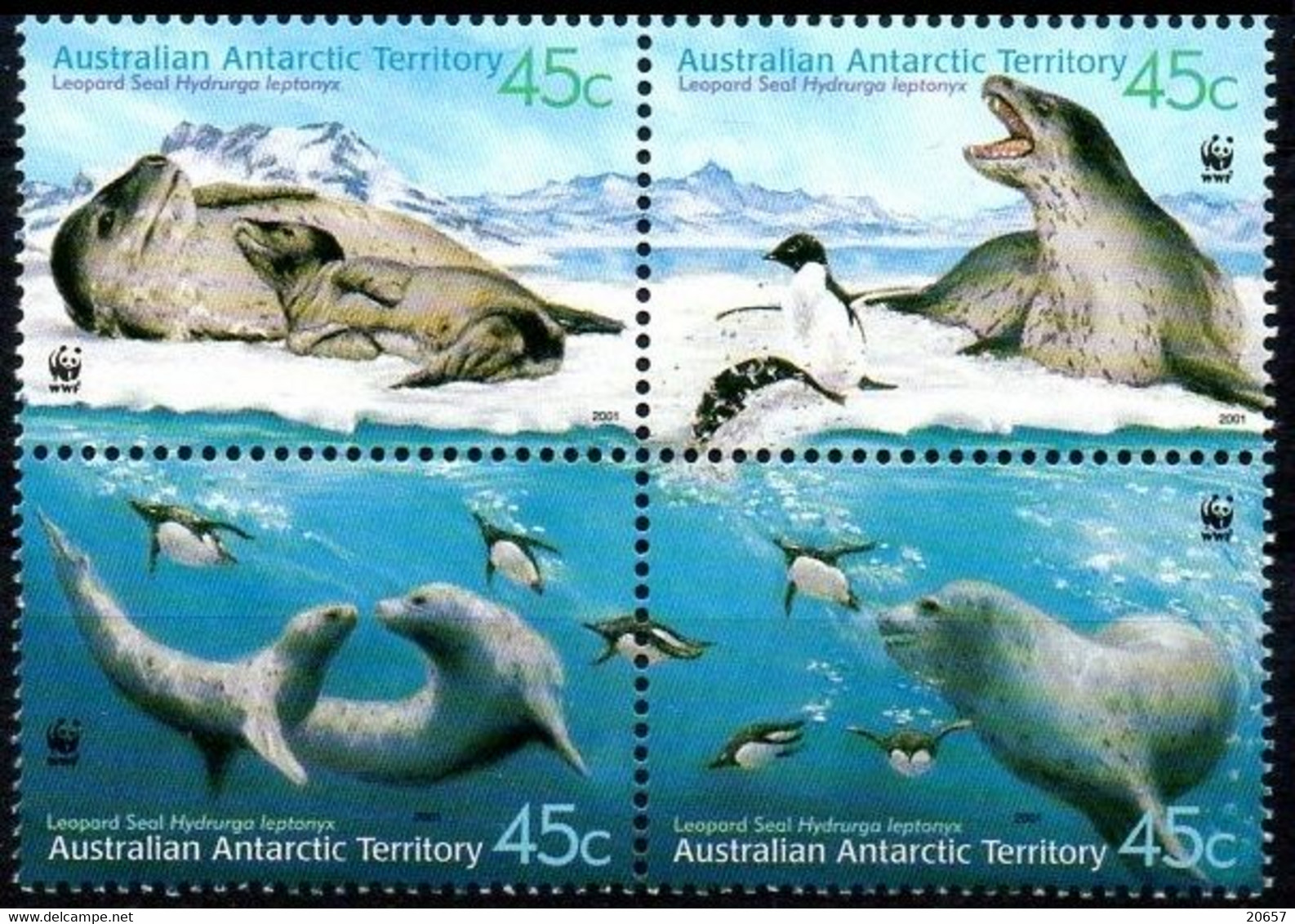 Australian Antarctic Territory Antarctique Australien 145/48 Léopard Des Mers, Wwf, Pingouin - Faune Antarctique