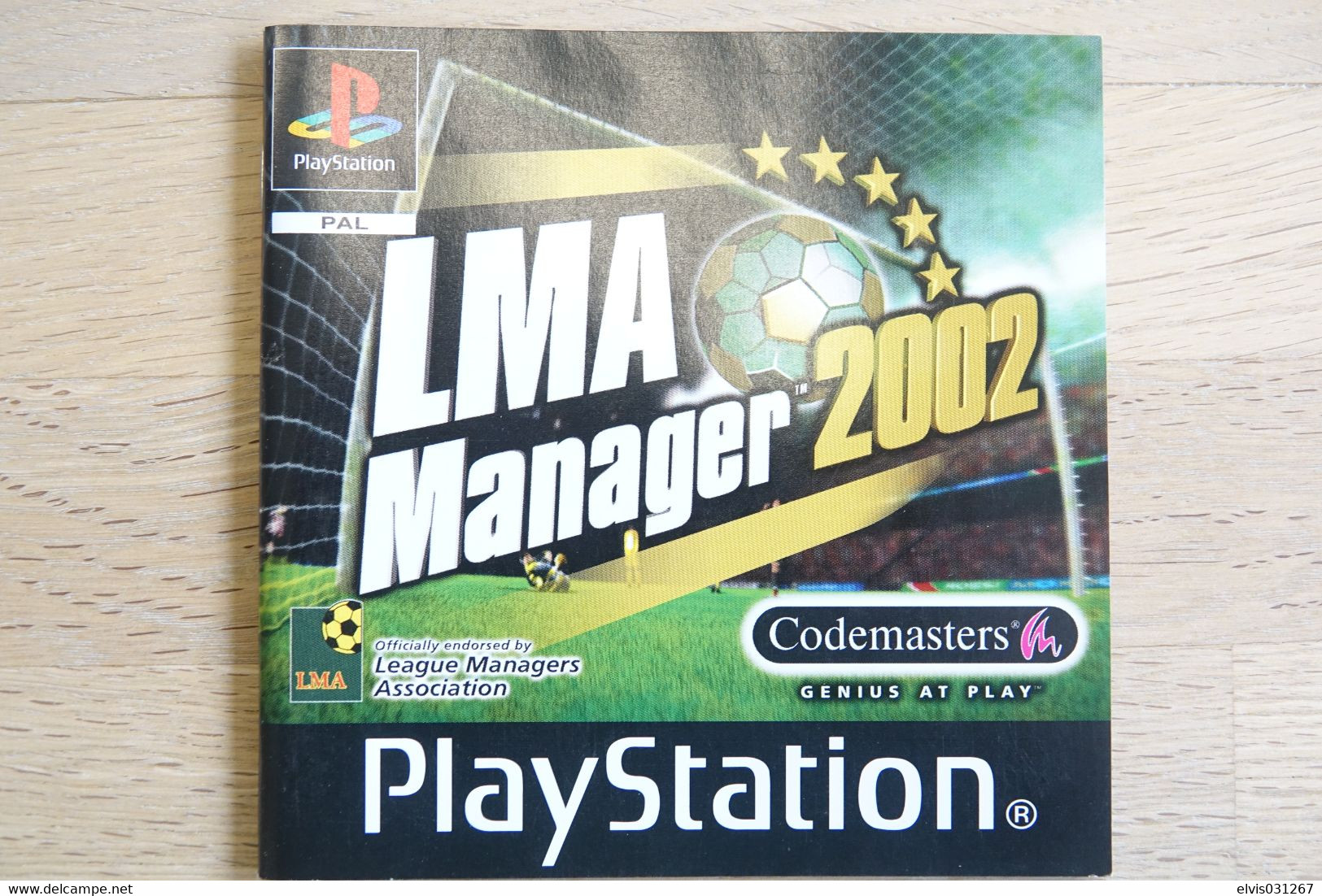 SONY PLAYSTATION ONE PS1 : MANUAL : LMA FOOTBALL MANAGER 2002 - PAL - Littérature & Notices